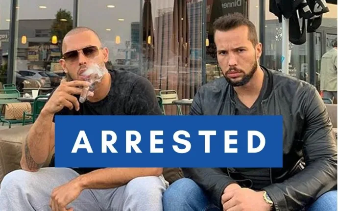 Arrested INTERNET MAFIA AND KICKBOXER ANDREW TATE ARRESTED IN RAPE AND HUMAN TRAFFICKING CASE